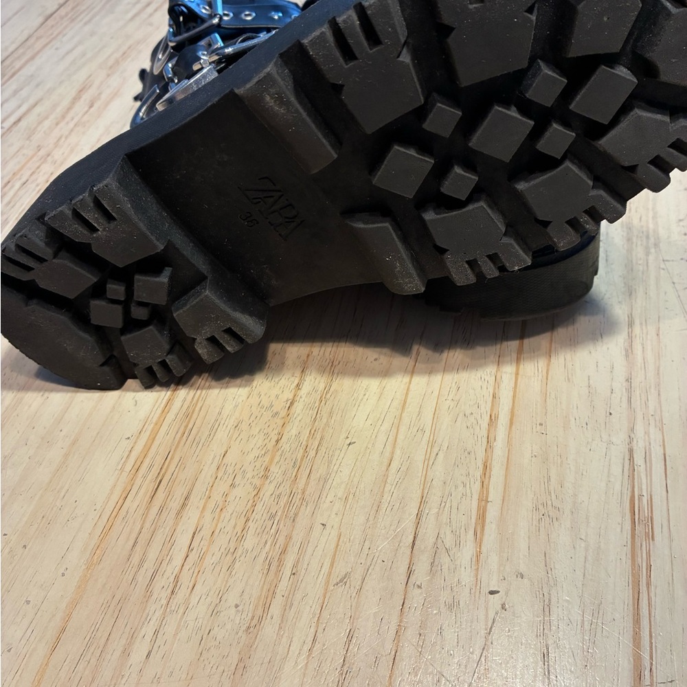 Zara chunky biker/platform boots - Picture 4 of 4
